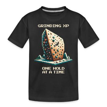 XP Grind : poignée par poignée | Bloc Pixel Art - T-shirt bio Premium Enfant - noir - Devant