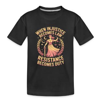 Wheiin Justrael Boonce Lay Resthethea Benecen To - Kids' Premium Organic T-Shirt - black - Front