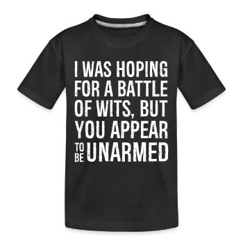 J’espérais une bataille d’, mais vous appea - T-shirt bio Premium Enfant - noir - Devant