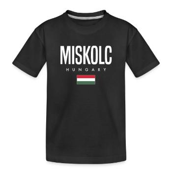 Miskolc Ungarn - Kinder Premium Bio T-Shirt - Schwarz - Vorne