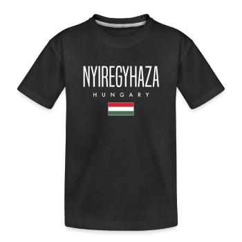 Nyiregyhaza, Hongrie - T-shirt bio Premium Enfant - noir - Devant