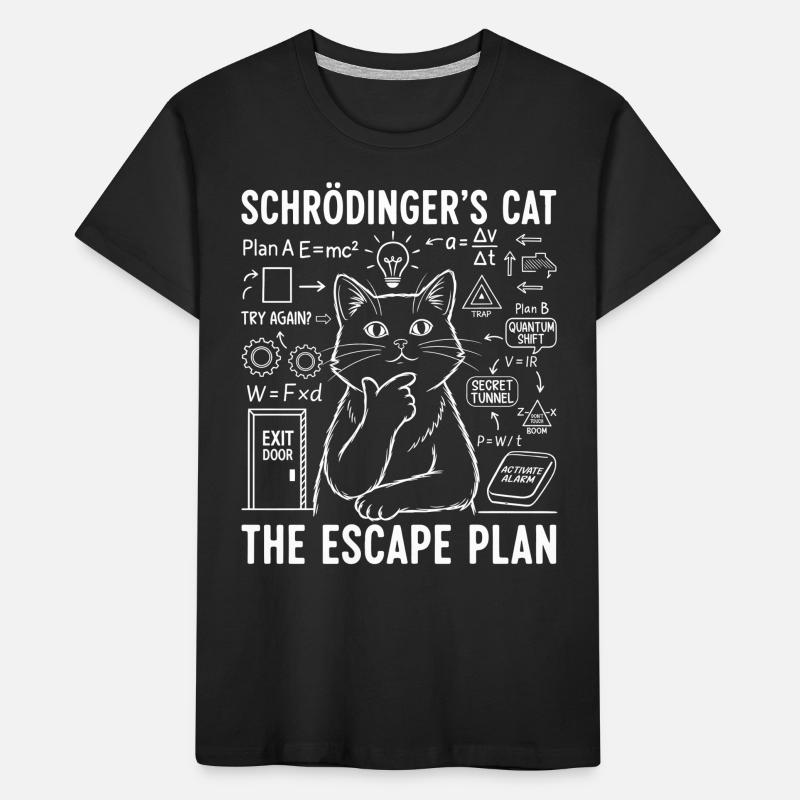 Le plan d’évasion du chat de Schrödinger T-shirt bio Premium Enfant