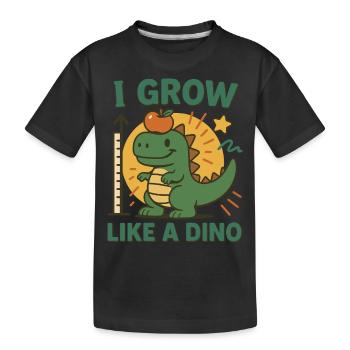 Je grandis comme un dinosaure dinosaure amoureux des enfants - T-shirt bio Premium Enfant - noir - Devant