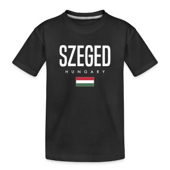 Szeged Ungarn - Kinder Premium Bio T-Shirt - Schwarz - Vorne