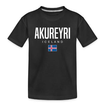 Île d’Akureyri - T-shirt bio Premium Enfant - noir - Devant
