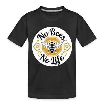 Bienen Retter Shirt - Kinder Premium Bio T-Shirt - Schwarz - Vorne
