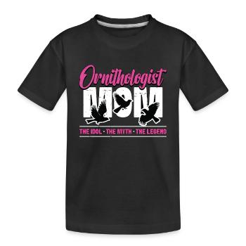 Ornithologue Maman L’idole Le mythe Ornithologue Ornithologue - T-shirt bio Premium Enfant - noir - Devant