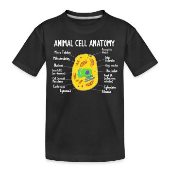 Anatomy Of Animal Cell Biology Biologist Science - Kids' Premium Organic T-Shirt - black - Front