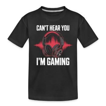 Gaming time is focus time Gaming is my seriousness - Kids' Premium Organic T-Shirt - black - Front