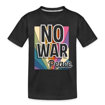 Paix Paix Liberté Pas de guerre - T-shirt bio Premium Enfant - noir - Devant