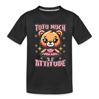 Ballet Tutu beaucoup Attitude Passionné de musique de ballet - T-shirt bio Premium Enfant - noir - Devant
