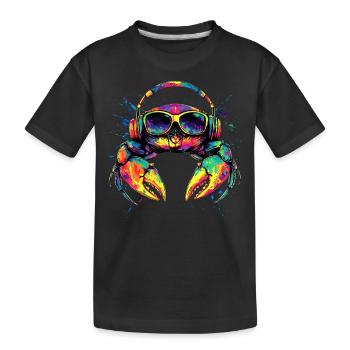 Crab Crab Crustaceans Crab Shore Crab Crayfish - Kids' Premium Organic T-Shirt - black - Front