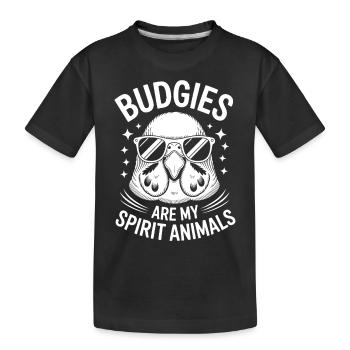 Perruche disant drôle de perruche cadeau - T-shirt bio Premium Enfant - noir - Devant