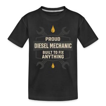 Mécanique diesel Mécanique fière - T-shirt bio Premium Enfant - noir - Devant