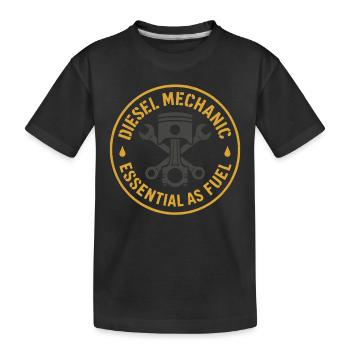 Mécanique diesel Mécanique fière - T-shirt bio Premium Enfant - noir - Devant
