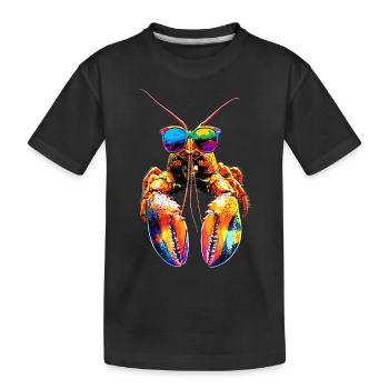 Lobster Crustaceans Large Crayfish Lobster Sweet Lobster - Kids' Premium Organic T-Shirt - black - Front