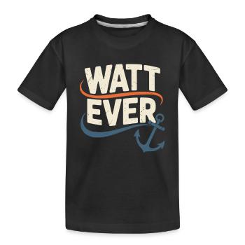 Watt Ever Motif d’ancre maritime - T-shirt bio Premium Enfant - noir - Devant