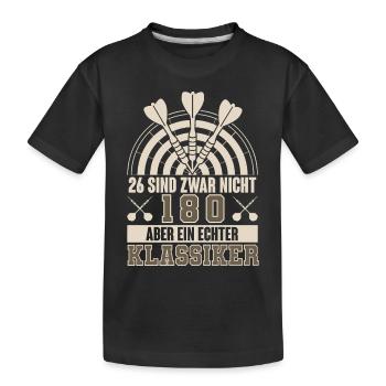 Dart Darten Darts - Kinder Premium Bio T-Shirt - Schwarz - Vorne