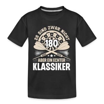 Dart Darten Darts - Kinder Premium Bio T-Shirt - Schwarz - Vorne