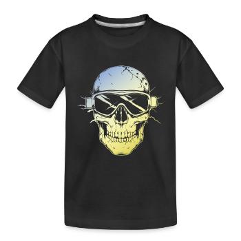 Ski Lunettes de ski Skeleton - T-shirt bio Premium Enfant - noir - Devant