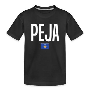 Peja, Kosovo - Kids' Premium Organic T-Shirt - black - Front
