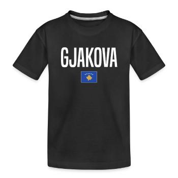 Gjakova, Kosovo - Kids' Premium Organic T-Shirt - black - Front