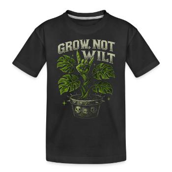 Cires, pas de roche végétale flétrie - T-shirt bio Premium Enfant - noir - Devant
