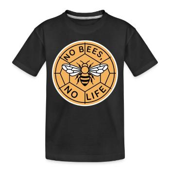 Rettet die Bienen Statement Shirt - Kinder Premium Bio T-Shirt - Schwarz - Vorne