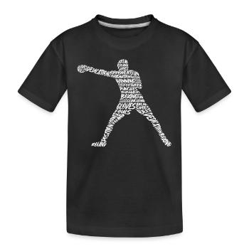 Boxen Bunt Boxsport Typografie Herren Jungen Boxer - Kinder Premium Bio T-Shirt - Schwarz - Vorne