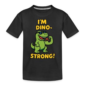 Je suis un tyrannosaure fort des enfants - T-shirt bio Premium Enfant - noir - Devant