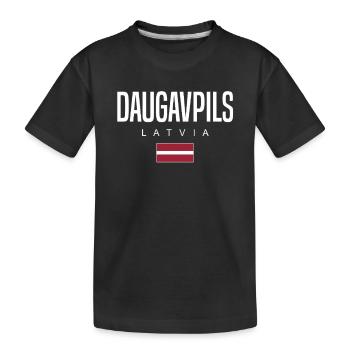 Daugavpils Lettland - Kinder Premium Bio T-Shirt - Schwarz - Vorne