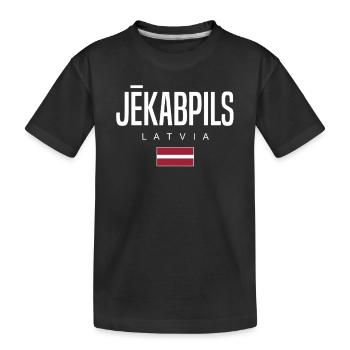 Jekabpils Lettland - Kinder Premium Bio T-Shirt - Schwarz - Vorne