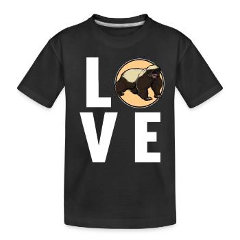 Blaireau de miel Honigsdachs - T-shirt bio Premium Enfant - noir - Devant