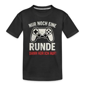 Nur noch eine Runde Gaming - Kinder Premium Bio T-Shirt - Schwarz - Vorne