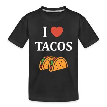 Tacos - Kinder Premium Bio T-Shirt - Schwarz - Vorne