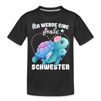 Annonce de la progéniture Je vais être une grande sœur en 2026 - T-shirt bio Premium Enfant - noir - Devant