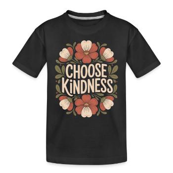 Choisissez la citation inspirante de la gentillesse - T-shirt bio Premium Enfant - noir - Devant