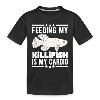 Killifish Egg-laying Tooth Doughnut Aquarium - Kids' Premium Organic T-Shirt - black - Front