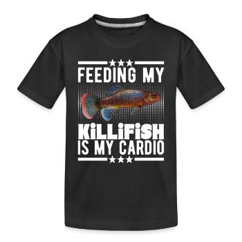 Killifish Egg-laying Tooth Doughnut Aquarium - Kids' Premium Organic T-Shirt - black - Front