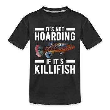 Killifish Egg-laying Tooth Doughnut Aquarium - Kids' Premium Organic T-Shirt - black - Front
