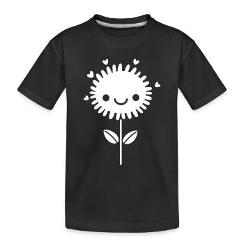 dandelion - Kids' Premium Organic T-Shirt - black - Front