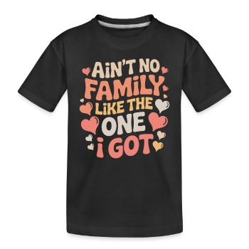 Keine Familie Wie Meine Liebe Familie - Kinder Premium Bio T-Shirt - Schwarz - Vorne