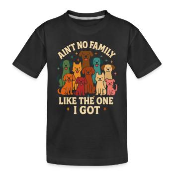 Keine Familie Wie Meine – Hunde Und Familie - Kinder Premium Bio T-Shirt - Schwarz - Vorne