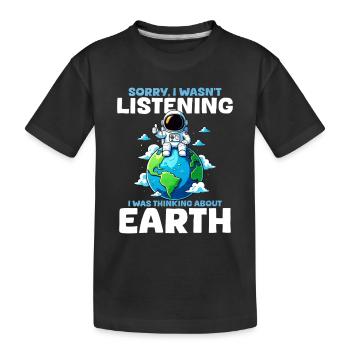Planète Terre - T-shirt bio Premium Enfant - noir - Devant