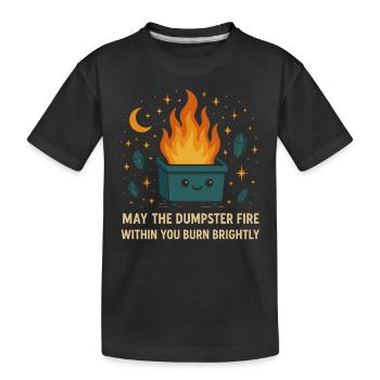 Feu de benne à ordures drôle - T-shirt bio Premium Enfant - noir - Devant