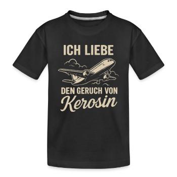 J’adore l’odeur du kérosène - T-shirt bio Premium Enfant - noir - Devant