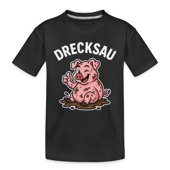 Dirty Pig – Chemise de cochon drôle - T-shirt bio Premium Enfant - noir - Devant