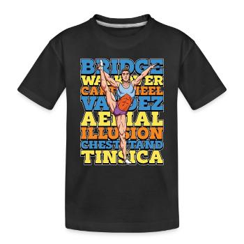 Acro Danse Pont Walkover Roue Gymnastique - T-shirt bio Premium Enfant - noir - Devant