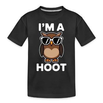 hibou disant hiboux drôle hiboux cadeau - T-shirt bio Premium Enfant - noir - Devant