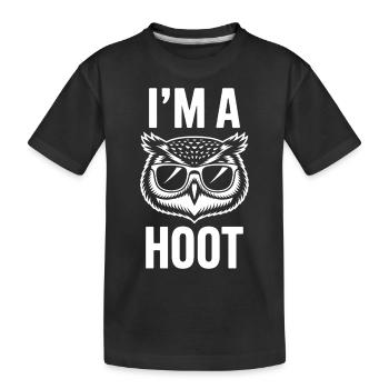 Eule Spruch Eulen Lustiges Eulen Geschenk - Kinder Premium Bio T-Shirt - Schwarz - Vorne